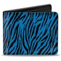 Buckle-Down Bi-Fold Wallet, Zebra 2 Turquoise/Black