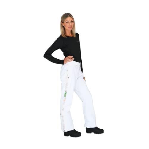 ARCTIX Women's Insulated Snow Pants, White/Tropic Ski Stripe, Medium