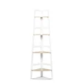 HelloFurniture 4 Tier Ladder Shelving Unit Display Stand Book Rack Corner Storage White