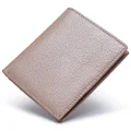 Bveyzi Ultra Slim Small Leather Women Wallet RFID Blocking Tiny Thin Bifold Pocket Ladies Purse, Rose Gold, Small