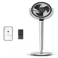 Dreo Pedestal Fan with Smart Control, 43'' Inches, 150°+120° Omni-Directional Oscillating Quiet Fans for Bedroom, 110ft Circulator Fan with DC Motor, 9 Speeds, 6 Modes, 12H Timer, Wi-Fi/Voice/Alexa