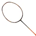 Li-Ning Windstorm 76 Carbon Fibre Unstrung Badminton Racket with Full Racket Cover (Black/Orange/Gold) | for Intermediate Players | 76 Grams | Maximum String Tension - 30lbs