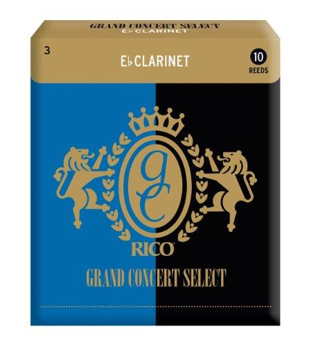 Rico Grand Concert Select Eb Clarinet Reeds, Strength 3.0, 10-pack