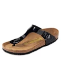 Birkenstock Gizeh Unisex Thong Sandals, Birko-Flor, Black Patent, 8 US M