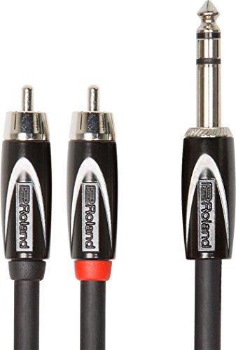 ROLAND Interconnect Cable - 5ft - 6.5mm TRS Stereo Jack to 2 x RCA (RCC-5-TR2RV2)