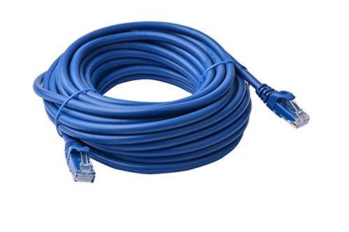 8Ware Cat 6a UTP RJ45 Male to Male Snagless Ethernet Cable, 20 m Length, Blue