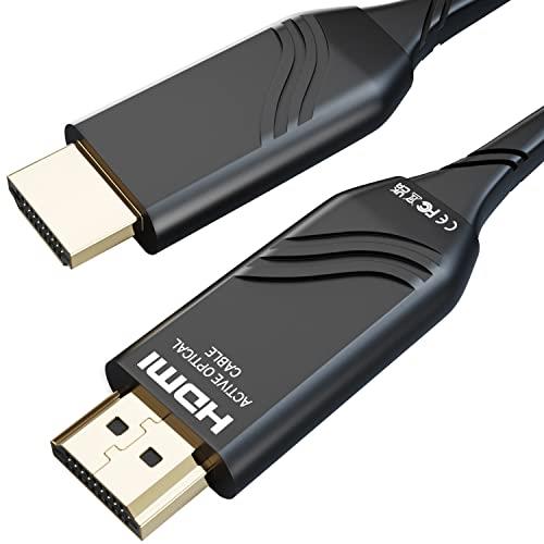 8K HDMI Cable – 50m – Optical Ultra High Speed HDMI, Designed in Germany with 0% Signal Loss (8K@60Hz, Flexible Fibre Optic HDMI Cable Officially Licensed, Lossless Transmission) – by CableDirect