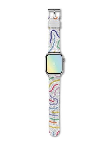 Corecolour Gummy Land PU Leather Apple Watch Strap, 42 mm – 45 mm Size