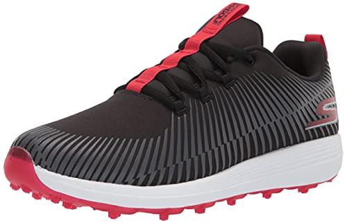Skechers GO Golf Men's Max Golf Shoe, Black/Red Bolt, 9 US
