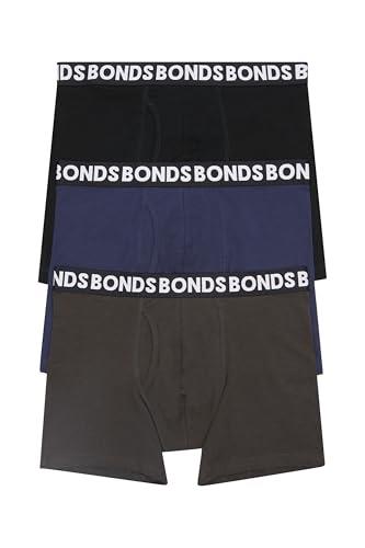 Bonds Men's Underwear Everyday Mid Trunk, Black/ Khaki/ Navy (3 Pack), XXX-Large MWKM3A