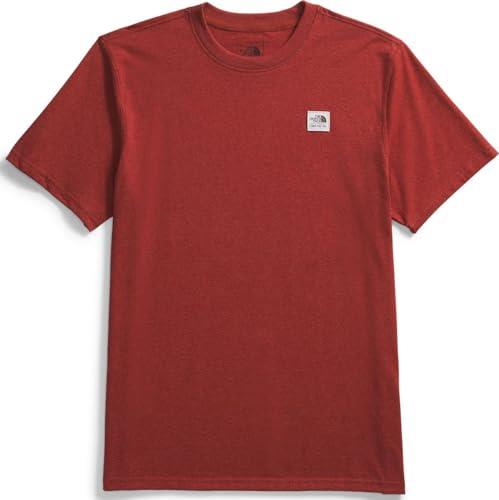 The North Face Men's Short-Sleeve Heritage Patch Heathered Tee, Iron Red Heather, Large