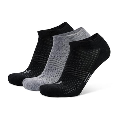 Balega Tempo Socks, Black/Grey, X-Large (Pack of 3)