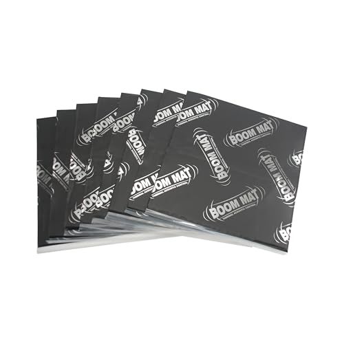 Design Engineering 050204 Boom Mat Sound 2mm Damping Material with Adhesive Backing, 12" x 12.5" (Pack of 8)