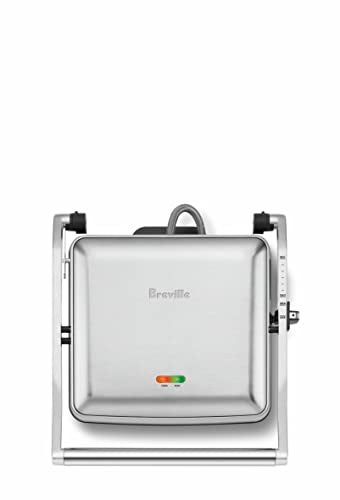 Breville the Toast and Melt 4-Slice Sandwich Press, Brushed Stainless Steel, LSG545BSS