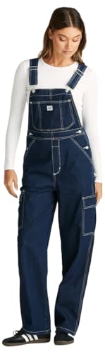 Lee Women's Utility Cargo Overalls, Indigo Rinse, 4