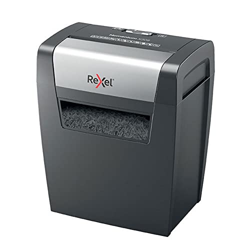 Rexel Momentum X308 Cross Cut Paper Shredder, Shreds 8 Sheets, 15 Litre Bin, Heavy Duty, Black