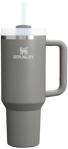 Stanley Quencher H2.0 Tumbler with Handle and Straw 40 oz | Flowstate 3-Position Lid | Cup Holder Compatible for Travel | Insulated Stainless Steel Cup | BPA-Free | Stone