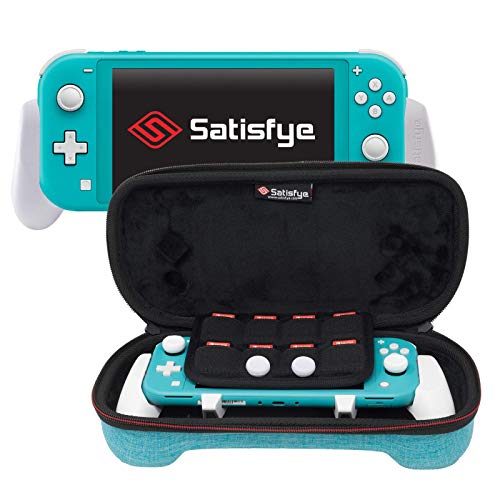 Satisfye - Zengrip Go Slim Bundle (Lite), Turquoise - Accessories Compatible With Nintendo Switch Lite - Bundle Includes: Grip Lite, Slim Case. Bonus: 2 Thumbsticks