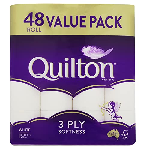 Quilton 3-Ply Toilet Tissue 48 Pack (1 x 48 Rolls)