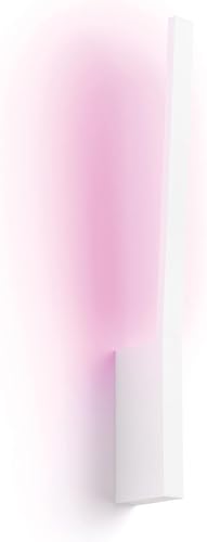 Philips Hue White & Col. Amb. Liana LED Wall Light, White, Dimmable, 16 Million Colours, Controllable via App, Compatible with Amazon Alexa (Echo, Echo Dot)