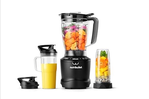 NutriBullet 1500W SmartSense Blender Combo - Full Sized With 5 Speeds, Intelligent Auto Cycles for Versatile Personal and Full Sized Blending