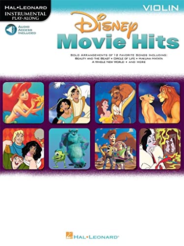 Hal Leonard Disney Movie Hits for Violin Songbook: Play Along with a Full Symphony Orchestra!