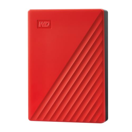 WD 6TB My Passport Portable External Hard Drive, Red, Includes Backup Software with Defense Against ransomware, and Password Protection - WDBR9S0060BRD-WESN