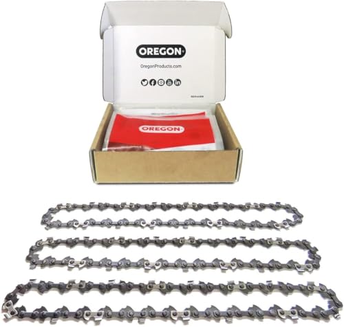 Oregon S52X3 AdvanceCut Chainsaw Chains for 14-Inch Bar – 52 Drive Links, .050 Inch Gauge, 3/8 Inch Pitch Low-Kickback Replacement Saw Chain, fits Poulan, Ryobi and More