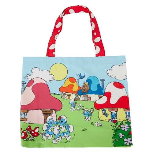Loungefly Smurfs Village Life Canvas Tote Bag