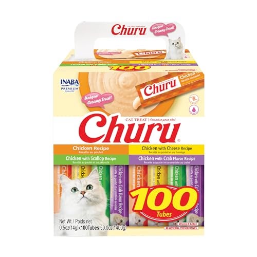 Inaba Churu Chicken Cat Treats Variety Box (100 Tubes x 14 g)