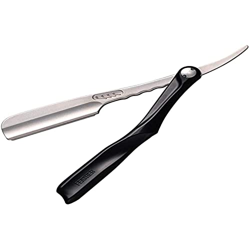 Feather SS Folding Handle Razor, Black