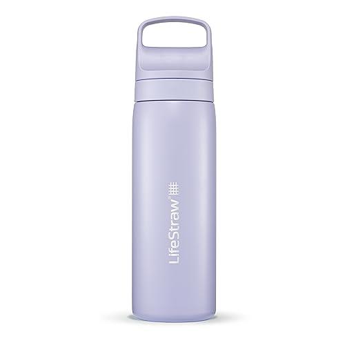 LifeStraw Go 2.0 Stainless Steel Water Filter Bottle, Provence Purple, 500 ml Capacity