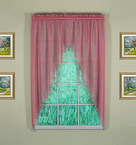 Today's Curtain Emelia Original Voile Swagger Pair 63", Mauve, 90" W x 63" L