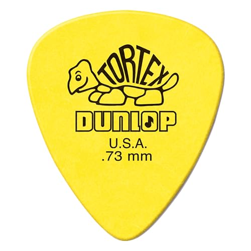 JIM DUNLOP Standard, 0.73mm, Yellow Guitar Pick, 72 Pack