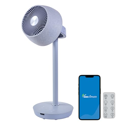 Ausclimate EcoSmart Pedestal Air Circulator, Stone Grey