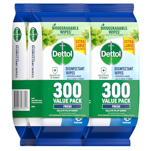 Dettol Multipurpose Disinfectant Wipes Fresh 600's (300's x 2)
