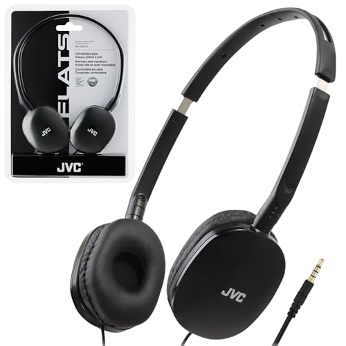 JVC HAS160B Flats Lightweight Headband Headphones (Black)