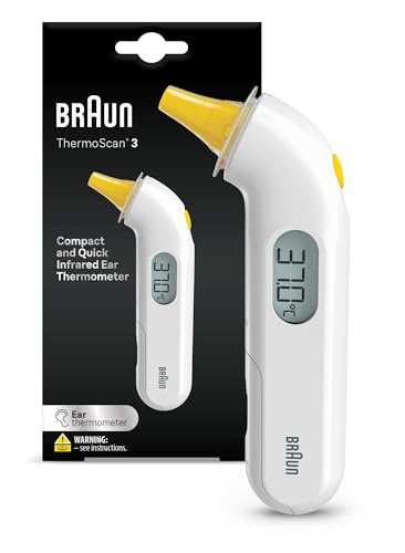 Braun Thermoscan 3 Ear Thermometer, Accurate & Easy-to-Use, Audio Temperature Indicator
