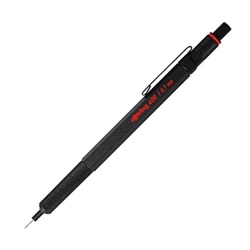 rOtring 1904444 600 Mechanical Pencil, 0.7 mm, Black