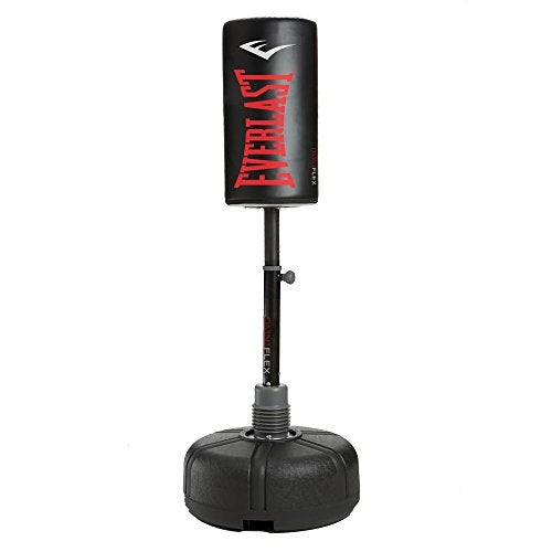 Everlast Omniflex Freestanding Rounded Fitness Training Adjustable Boxing and MMA Core Punching Heavy Bag for Indoor, Black/Red