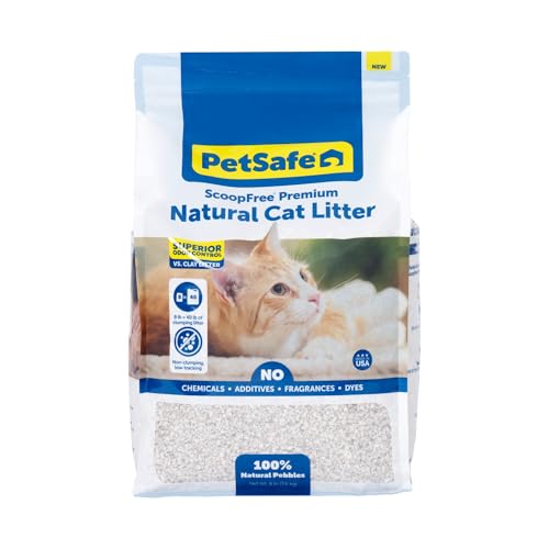 PetSafe ScoopFree Premium Natural Cat Litter, 100% Natural Non-Clumping Cat Litter, 30+ Day Odor Control, No Chemicals, Additives, Dyes or Fragrances, Use with Any Litter Box (3.6 kg Bag)