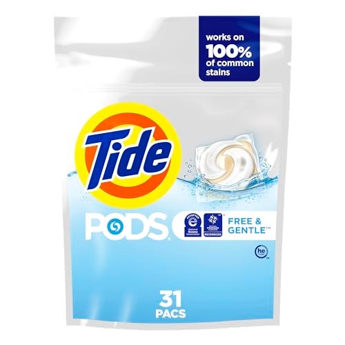 Tide PODS Laundry Detergent Free & Gentle 31 Pack