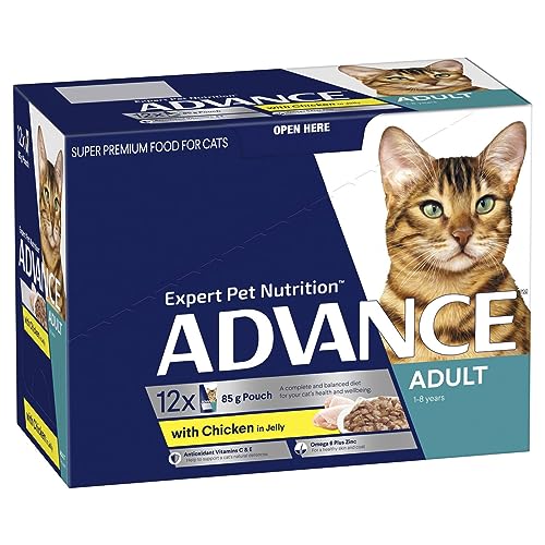 ADVANCE CAT WET CHICKEN JELLY SVMS 85G 1X12PK (369909)