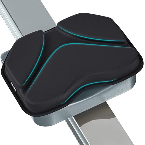 Home & Rowe Rowing Machine Seat Cushion - Compatible with Concept2, WaterRower, Hydrow, Ergatta, Peloton, Echelon, NordicTrack - Gel Accessories
