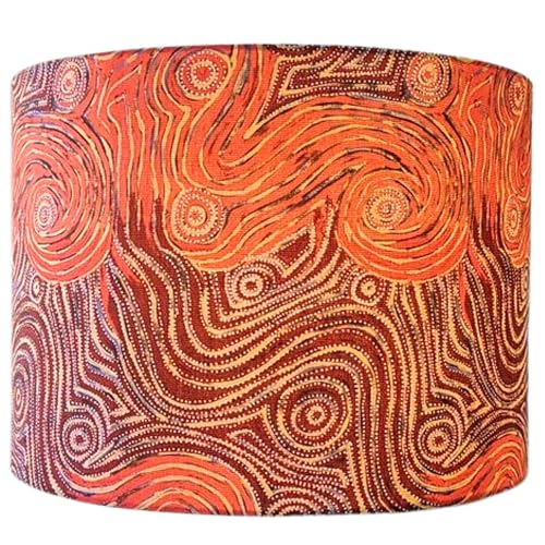Emotive Collection Mina Mina Aboriginal Lampshade, 40 cm Diameter x 25 cm Height
