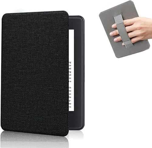 Reelau Case Compatible with 2022/2024 Kindle 11th Generation 6 inch w/Hand Strap, PU Leather Kindle Case 6" for Kindle 2024/2022 11th Gen Model C2V2L3 [Auto Wake Up/Sleeping] [Hand Loop]