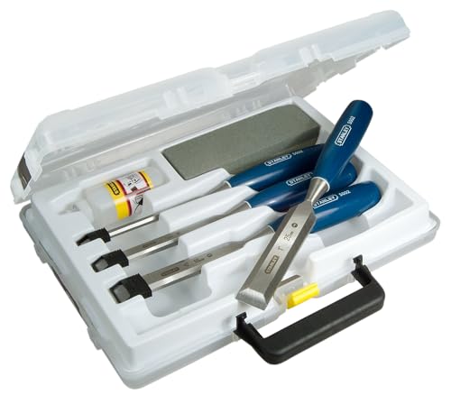 Stanley 5002 Series Wood Chisel Set with Oil and Stone