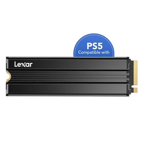 Lexar NM790 1TB SSD with Heatsink, M.2 2280 PCIe Gen4x4 NVMe 1.4 Internal SSD, Up to 7400MB/s Read, Up to 6500MB/s Write, Internal Solid State Drive for PS5, PC, Laptop, Gamers (LNM790X001T-RN9NG)