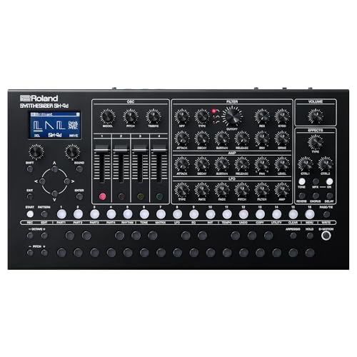 Roland SH-4d Compact Desktop Synthesizer | 11 OSC Models | Professional Sound Design Tools | Hands-On Workflow | Multitimbral Pattern Sequencer | Extensive FX | Suited for Studio, Stage & Traveling