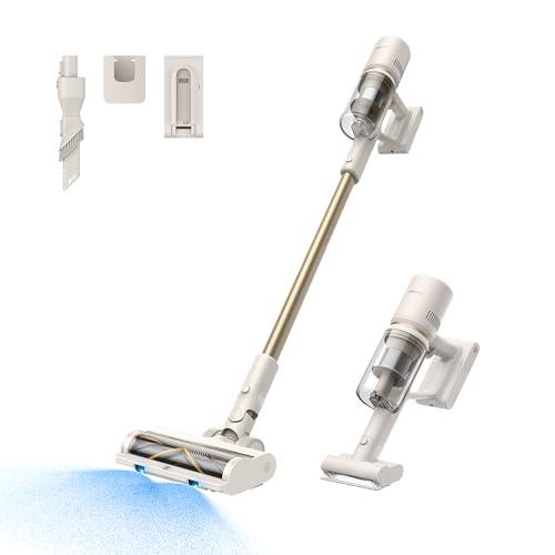 dreame U20 Cordless Vacuum Cleaner, 120AW Suction Stick Vacuum, Max 60Min Runtime, Blue Lights, Swappable Battery, V-Shaped Brush, Handheld Upright Vacuum Lightweight for Hard Floor, Carpet, Pet Hair